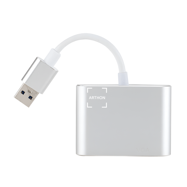 Grafikkort med USB 3.0 til HDMI og VGA-splitter