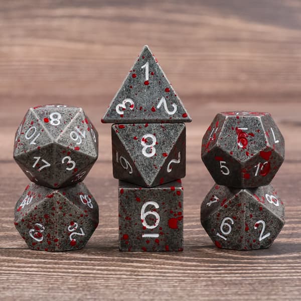 Vampire Lair RPG-tärningar Set med 7 metalltärningar