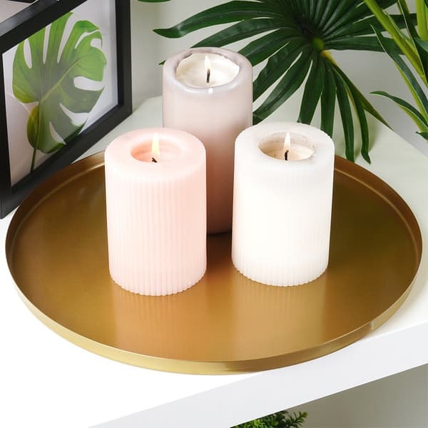Metalguldstativ til dekorative arrangementer og lys 30 cm