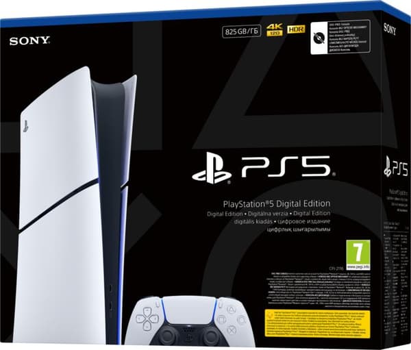 Sony PlayStation 5 Slim Digital Edition 825GB E Chassis hvid-sort
