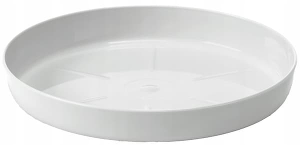 Urtepotteunderkop Hvid 16,9x2,4 cm Plast blank