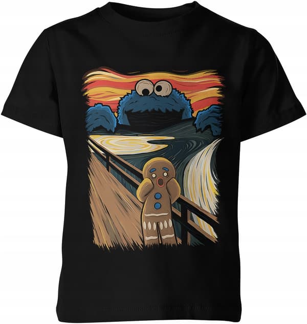 BARN-T-SHIRT COOKIE MONSTER COOKIE PEPPARKAKA MED TRYCK
