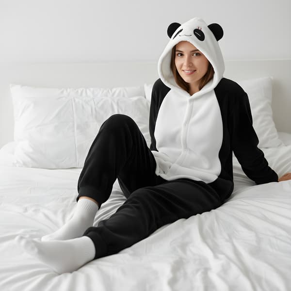 Kigurumi-pyjamas til panda, størrelse 145-155 cm