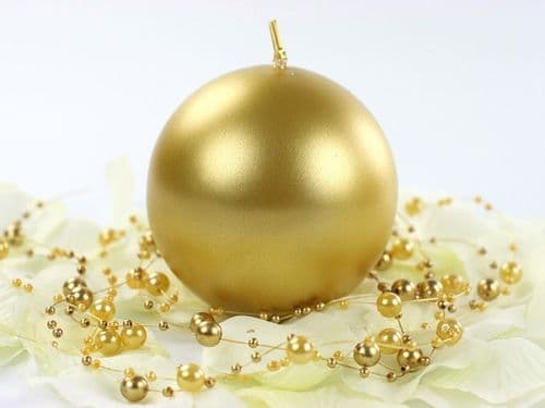 Kuglelys (FI 80) metallisk guld 1 stk.
