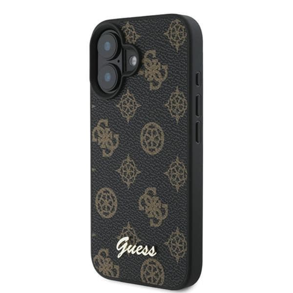 Guess Peony Script MagSafe - iPhone 16 Plus-skal (svart)