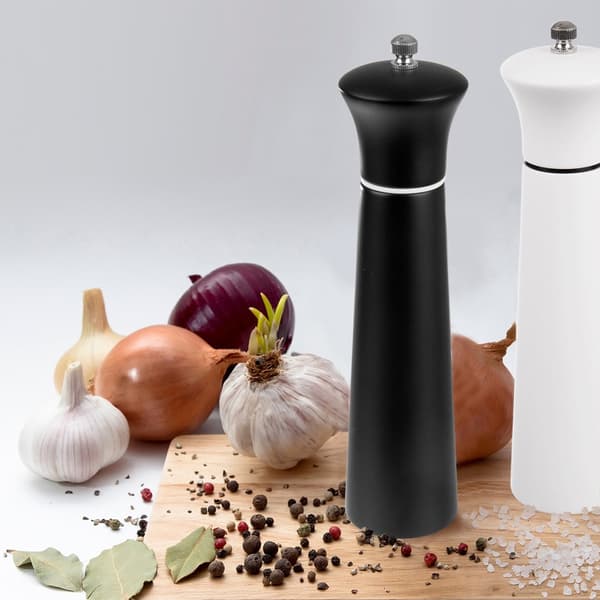 Træ peber- og saltkværn sort 21,5 cm