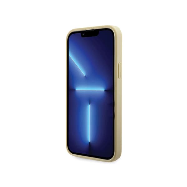 Guess Strass Triangle - iPhone 14 Plus -suojakuori (Kulta)