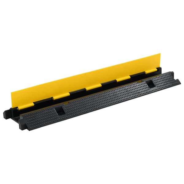 vidaXL kabelrampe, 1-kanals, gummi, 100 cm