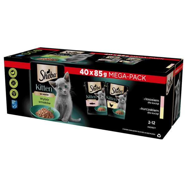 SHEBA Kitten Udvalg af Smagsposer 40x85 g