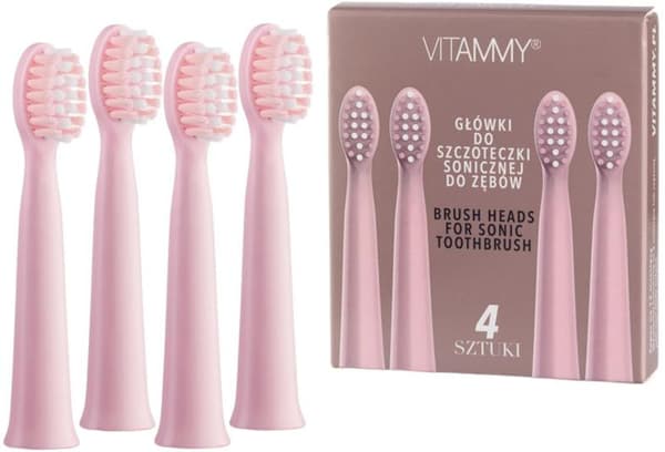 VITAMMY Harmony -hammasharjan päät 4 kpl, pinkki