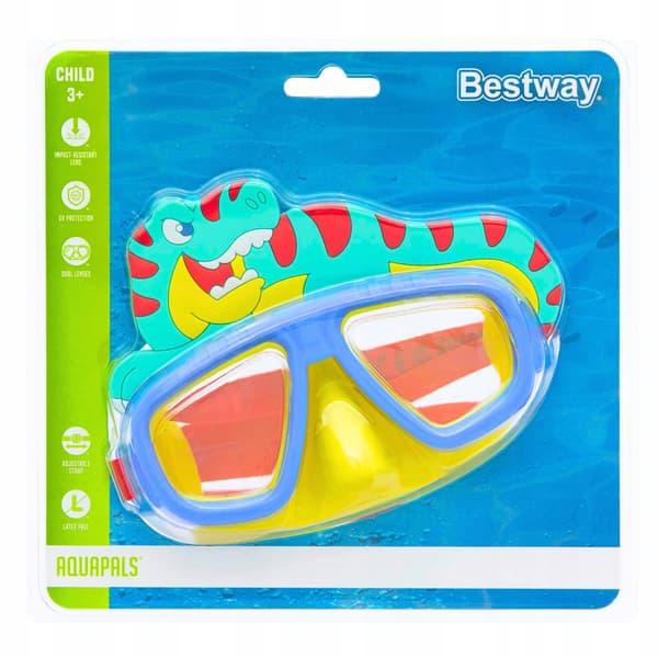 Bestway dykmask simbrillor dinosaurie för barn