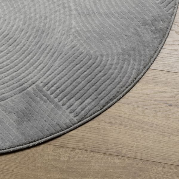 vidaXL IZA Matto, Matala, Harmaa, Ø 80 cm