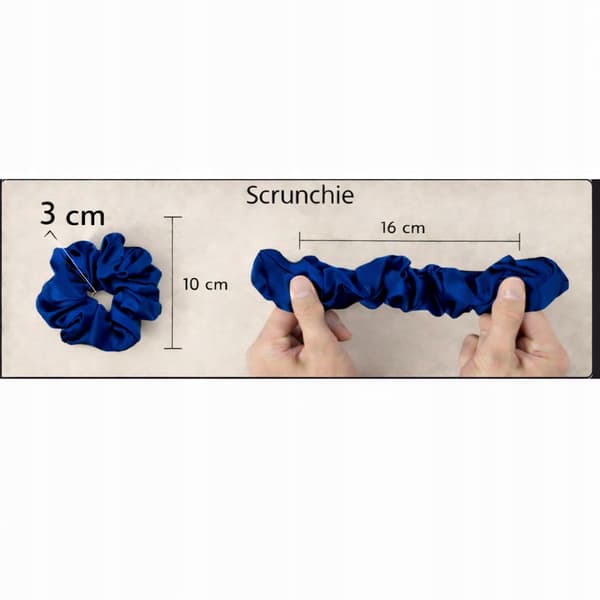 2-PACK HÅRBAND i satin 13 cm ECRU MARINBLÅ