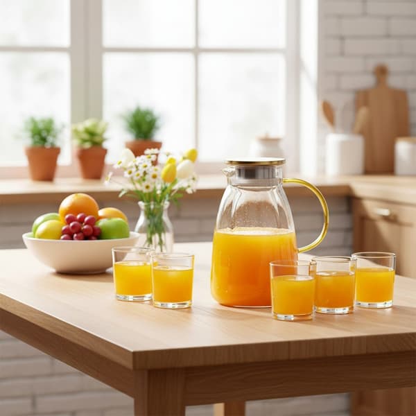 Glas kande med låg 2,2 l