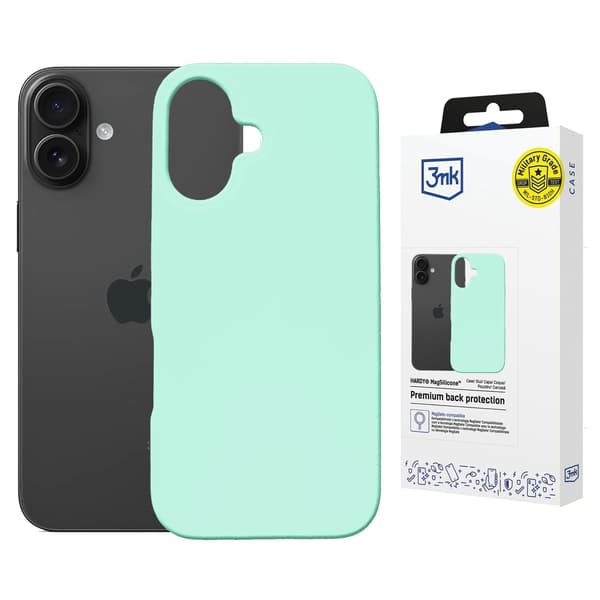 Apple iPhone 16 - 3mk Hardy MagSilicone Blågrön