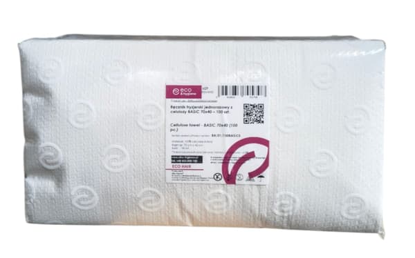 Engangs frisørhåndklæde af cellulose BASIC 70x40 -100 stk