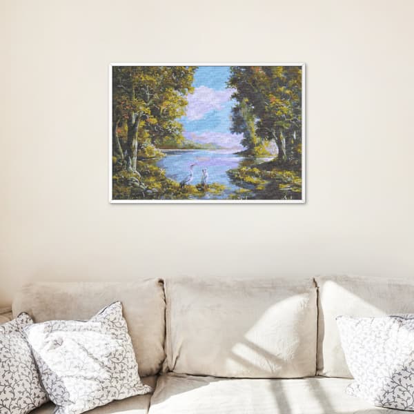 MALING EFTER TAL MED RAMME Billeder til maleri - Forest Silence 50x40 cm