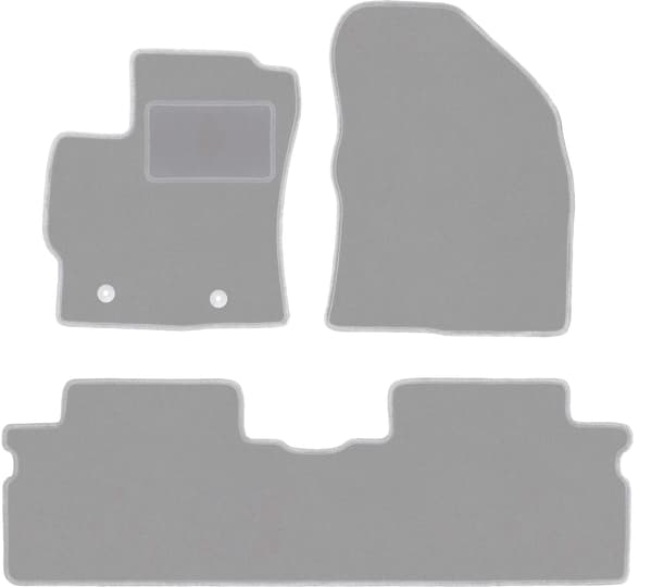 Grå bilmattor för Toyota Verso minivan (2009-2013)