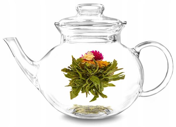 hvid te blomstrende med grøn te guldbarre aften jasmin