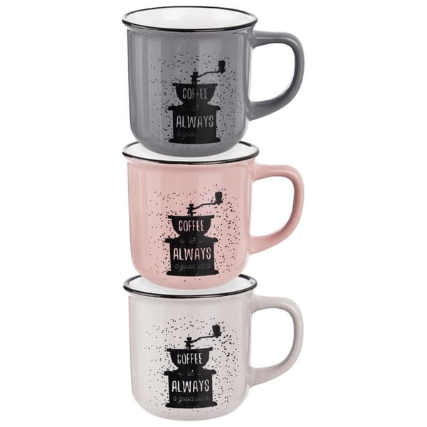 Keramisk kaffekopp 370 ml 3 st