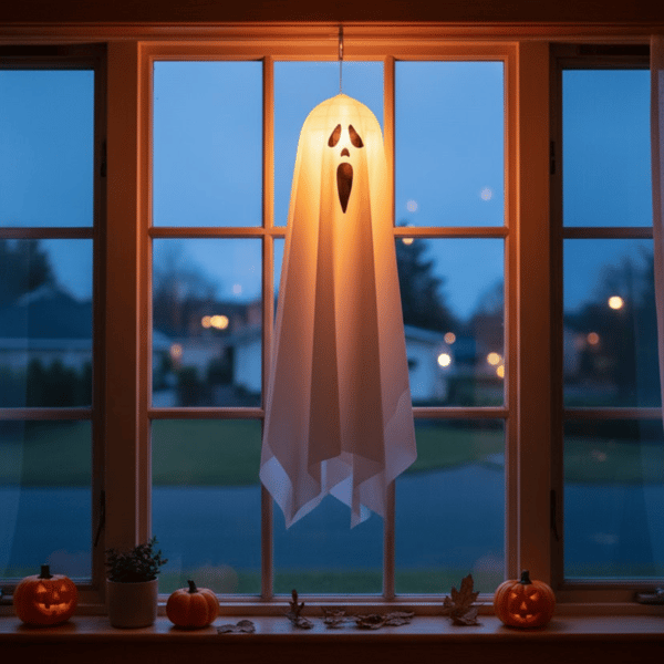 Halloweendekoration spöke lysande 85 cm