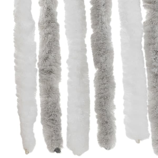 vidaXL Flugnät ljusgrå och vit 90x220 cm chenille