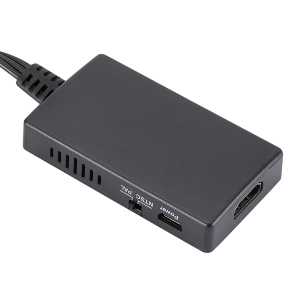 HDMI til AV RCA video konverter adapter PAL/NTSC
