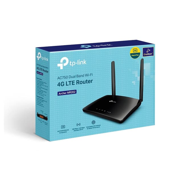 TP-Link Archer MR202 router sort, Wi-Fi 5, 733 Mbit/s, 4G LTE