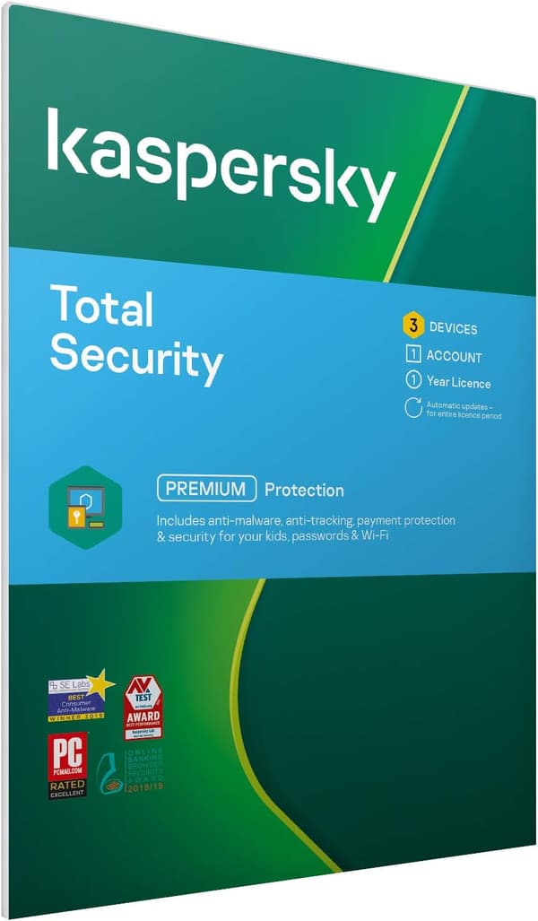 KASPERSKY PREMIUM 3-DATA 1 ÅRS SKYDD + SÄKER VPN + TRYGGA BARN