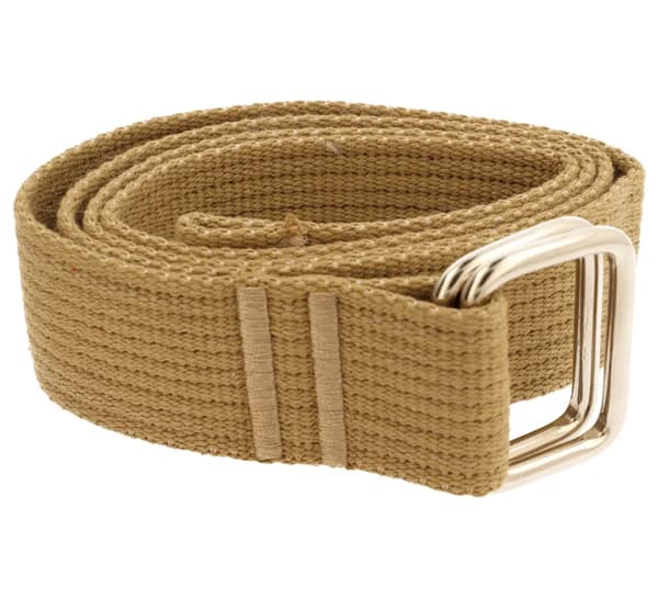 Buksebælte i bomuld 40 mm BEIGE 110 cm