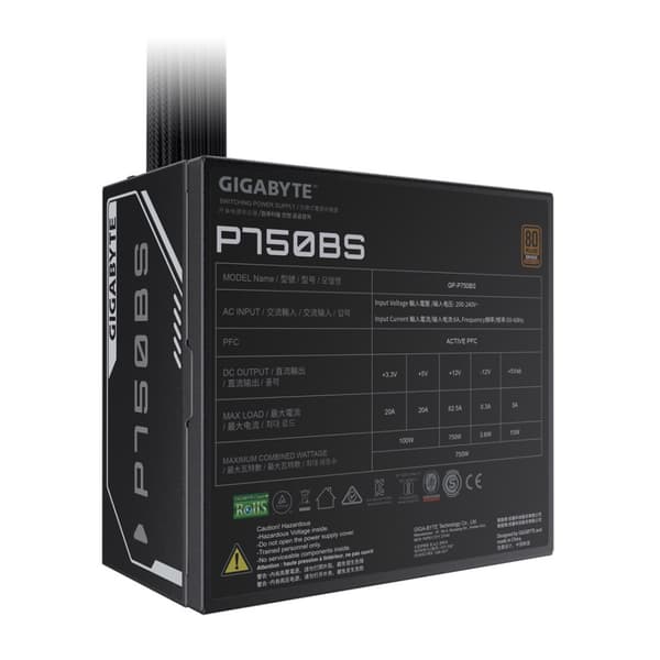 Gigabyte P750BS 750W 80 Bronze strømforsyning
