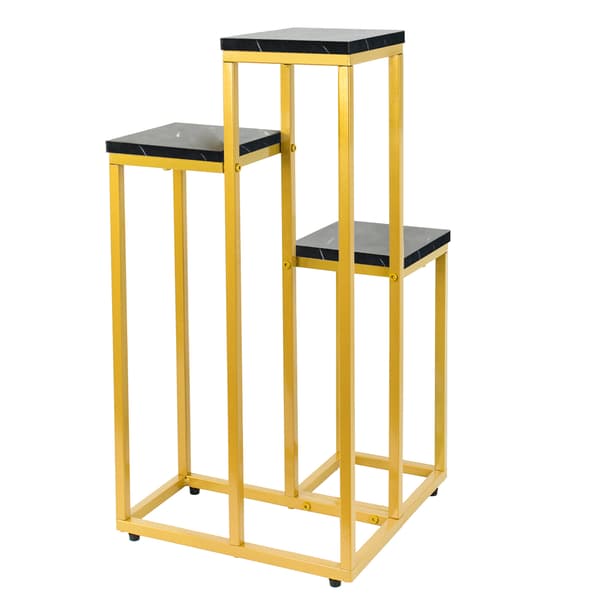 Blomsterstativ i flere niveauer, 3 niveauer, rustik loftsgulvstativ, 68 cm