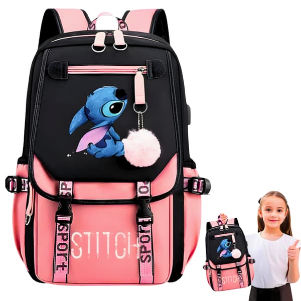 Lilo och Stitch Skolväska Stad Resesäck Rymlig