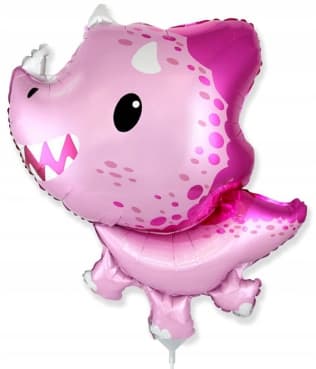 14" FX-folioilmapallo - Pikkutriceratops, pinkki
