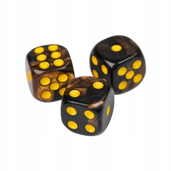 D6 1,1 cm RPG Tiger's Eye sekssidede terninger