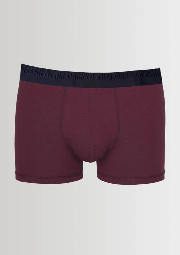 Herre boxershorts klassiske med logo-elastik bordeaux - Boxers Pro M