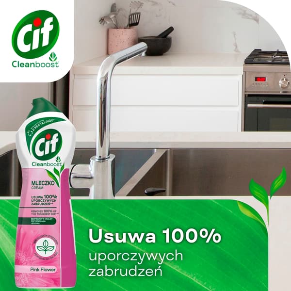 809828 CIF Mælk Lyserød 650ml