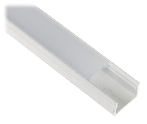 PROFIL MED LAMPESKÆRM TIL LED-STRIPS PR-LED/SW2/2M VÆGSMONTERING HVID