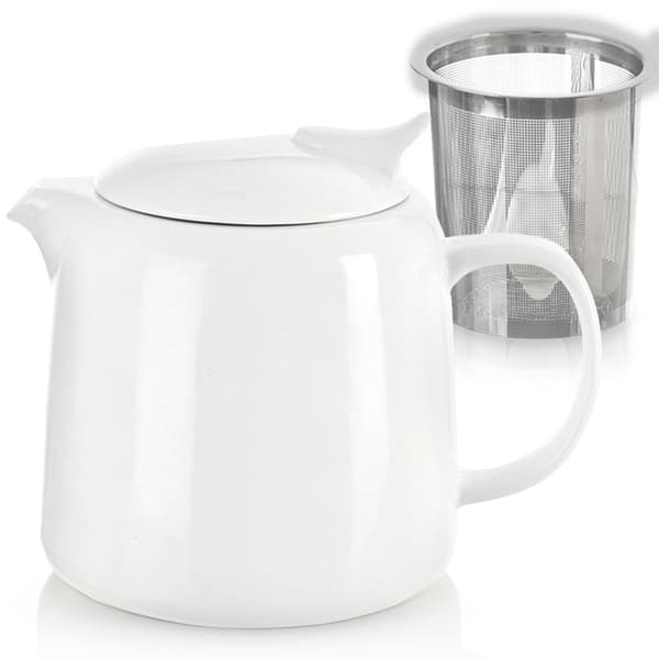 Porcelæns te-kande med infuser 650 ml