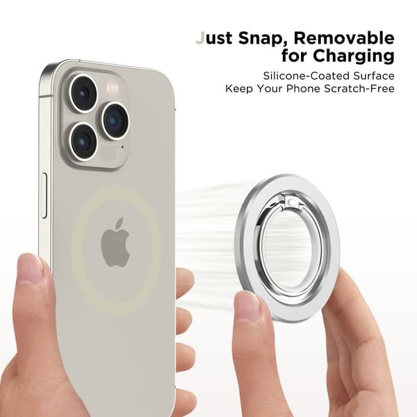 TECH-PROTECT MMR300 MAGNETISK MAGSAFE TELEFONRING SØLV