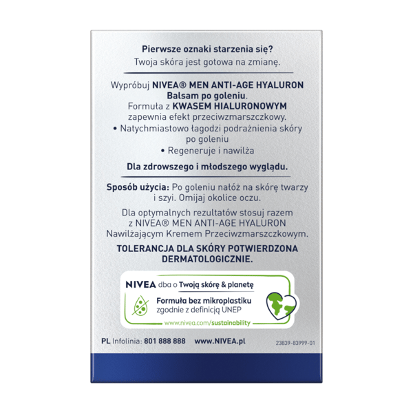 NIVEA MEN Anti-Age Hyaluron balsam efter rakning 100 ml