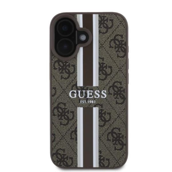 Guess 4G Printed Stripes MagSafe - iPhone 16 cover (brun)