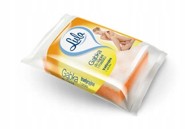 LULA traditionell bad- och massagesvamp med peelinglager 1 st.