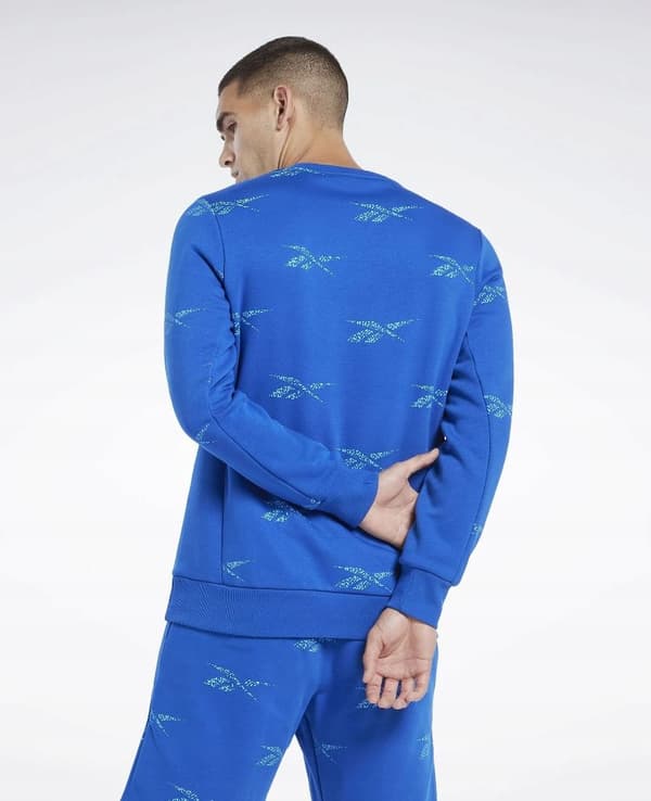 REEBOK BLÅ LANGÆRMET SWEATSHIRT UDEN HÆTTE M 0A8B5_A* BAGGRUNDE