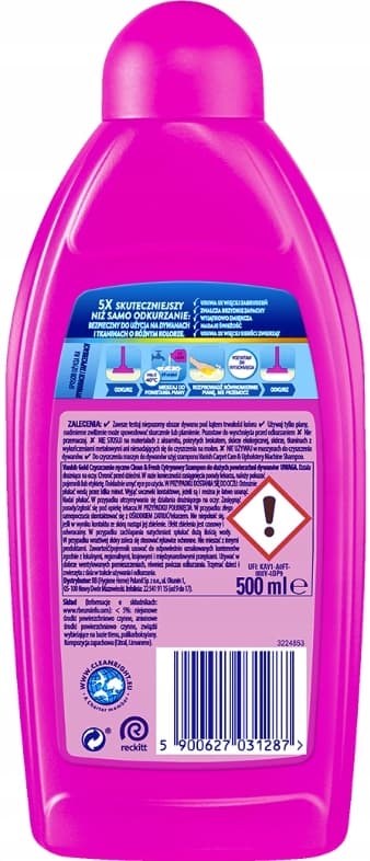 Vanish Shampoo til rengøring af tæpper og polstring med citron duft 500ml