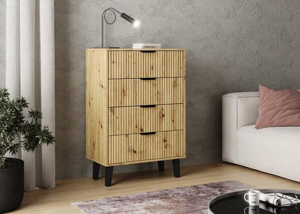 Scandi 4S SLIM -lipasto, Artisan Oak