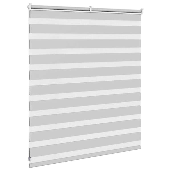 vidaXL Zebra rullegardin, lysegrå, stofbredde 125,9 cm, polyester