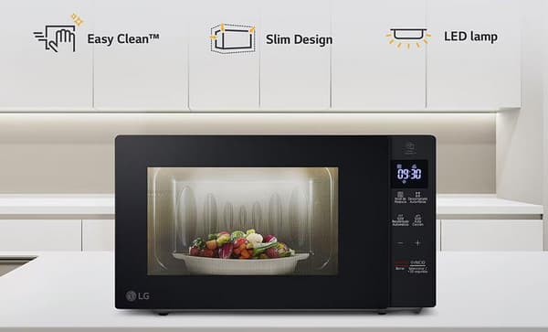 LG MS2032GAS Mikrobølgeovn Sort