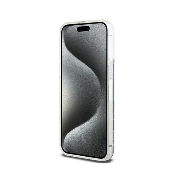 DKNY Liquid Glitter Stort Logo - iPhone 14 Pro Max Etui (Sort)