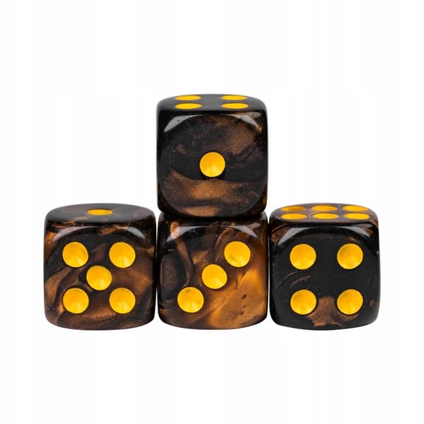 D6 1,1 cm RPG Tiger's Eye sekssidede terninger